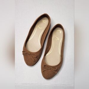Circus Sam Edelman Size 6.5 / EU 36.5 Cayley Perforated Brown Flats with Bow